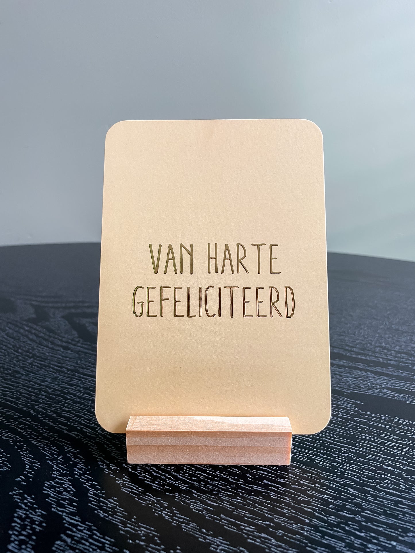 Enkele kaart Van harte gefeliciteerd