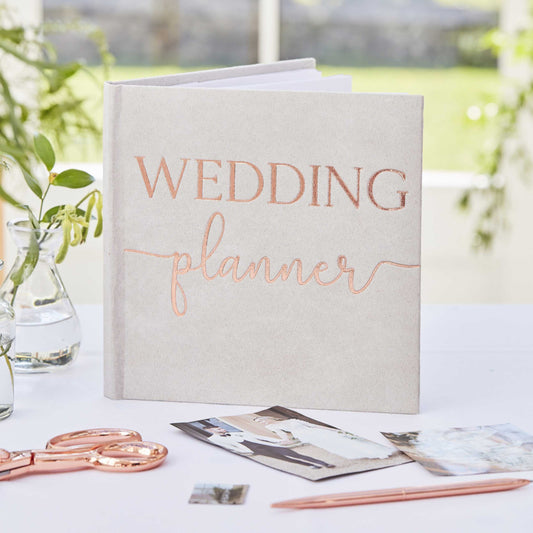 Grijze suède luxe weddingplanner